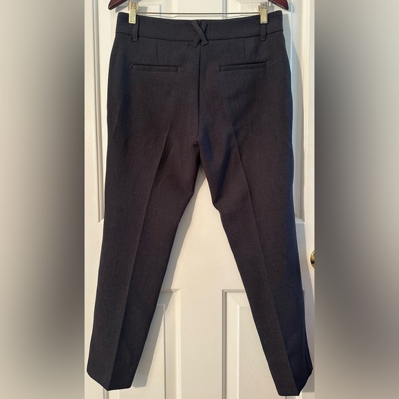 CARTONNIER Anthropologie 8 Gray Wool Ankle Career Wear Center Crease Trousers - Picture 11 of 13